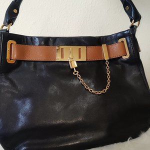 Antonio melani Leather large black soulder handbag